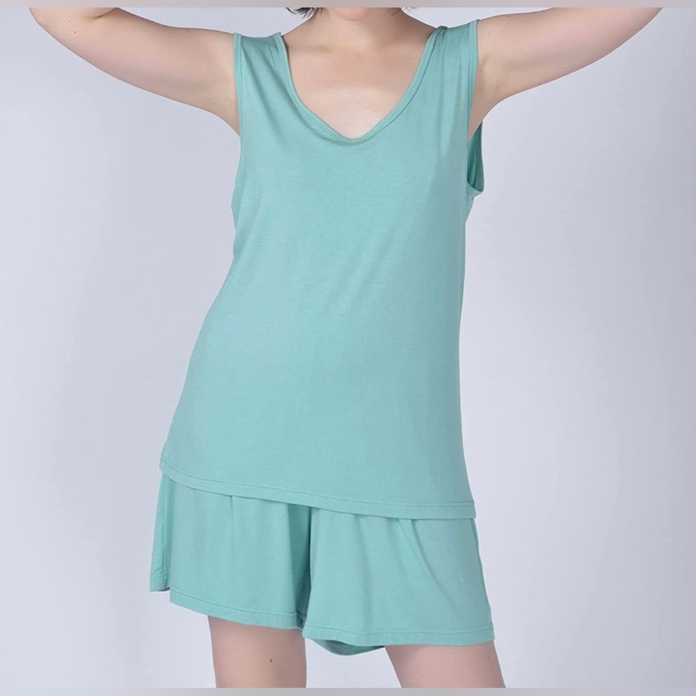 Plus Size LU’S CHIC 2 Piece Pajama Set, Cotton Loungewear Sleepwear